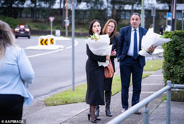 Deputy Premier Prue Car arrives to join community members at a community vigil at Chifley Park in Lalor Park in Sydney's west