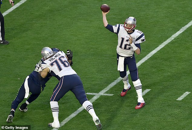 Brady (right) won seven Super Bowl titles with the New England Patriots and Tampa Bay Buccaneers