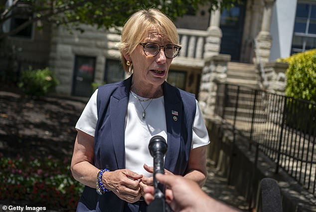 Most senators avoided reporters' questions, but Sen. Maggie Hassan paused to praise the president after the meeting