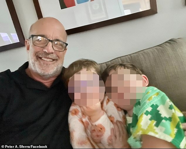 “My buddy Lloyd is a quiet, respectful guy, but he didn't waste any time and hit the guy with a right hook,” said Sferra, pictured with his two grandsons