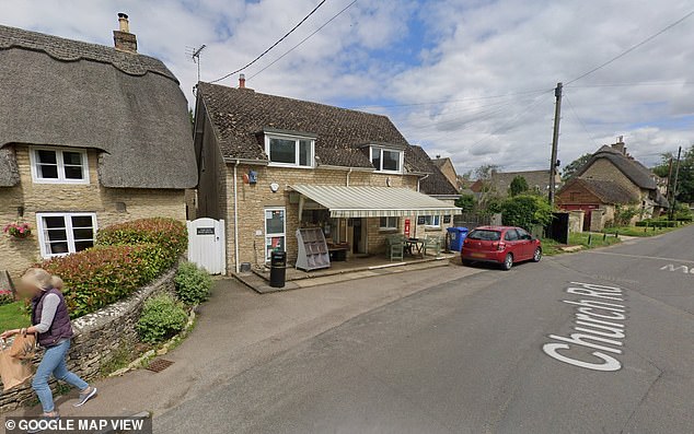 The family managed to save the village shop and post office (pictured) in Weston-on-the-Green, Oxfordshire, where his youngest son Tim grew up and learned to play tennis.