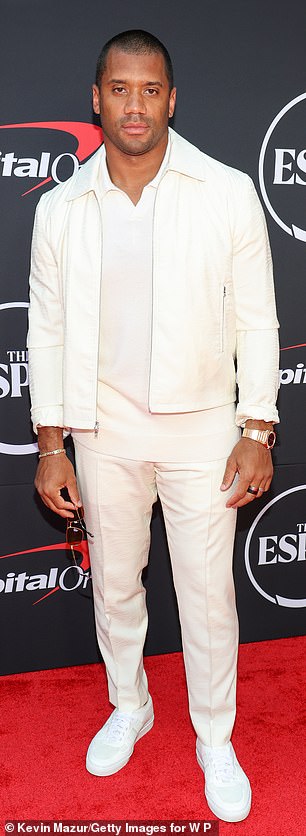 The 35-year-old Pittsburgh Steelers quarterback posed in an all-white outfit, which he wore with and without the matching jacket