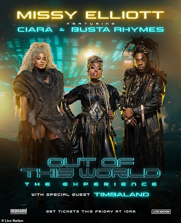 Immediately following the ABC broadcast, Ciara and her dancers had to rush to the Crypto.com Arena in Inglewood, California to perform the next performance in Missy Elliott's 30-date Out of this World: The Experience Tour, which also features Busta Rhymes and Timbaland.