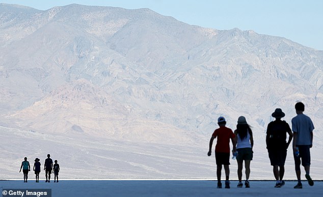 Death Valley still holds the record for the highest air temperature ever recorded, at 134F (56°C), set in July 1913. Pictured are the salt flats of Badwater Basin