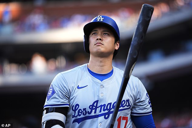 National League MVP candidate Shohei Ohtani of the Dodgers was named MLB Player of the Year