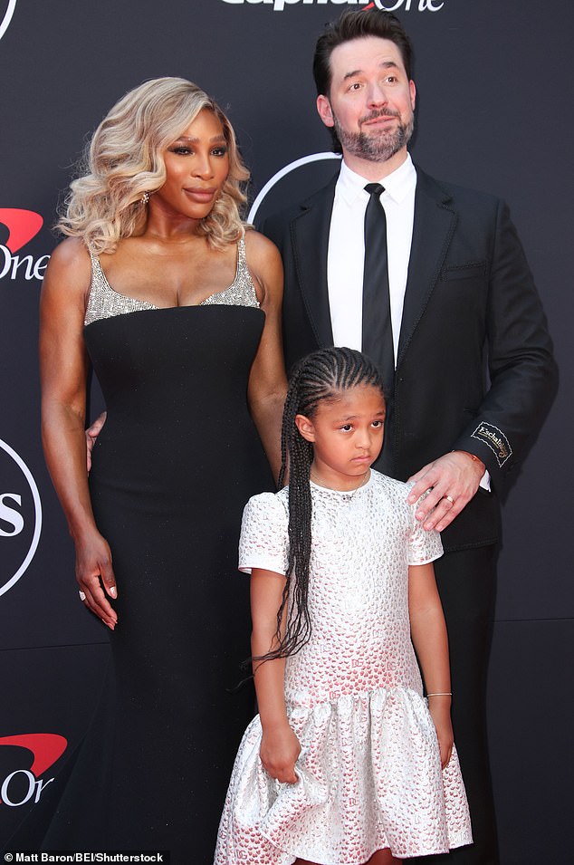 The 42-year-old tennis legend appeared on the red carpet with her husband Alexis Ohanian and their 6-year-old daughter Olympia on Thursday