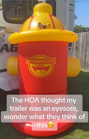 An inflatable fire hydrant has recently appeared