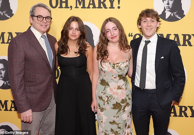 Although his wife Sarah Jessica Parker was not present, the proud father, 62, was joined by their son James Wilkie, 21, and twin daughters Tabitha Hodge and Marion Loretta, both 13.