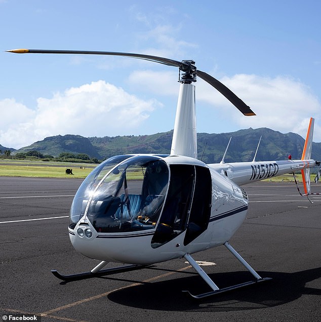 Three people were aboard a Robinson R44 helicopter that crashed off the Na Pali coast around 2 p.m. yesterday. (Stock photo)