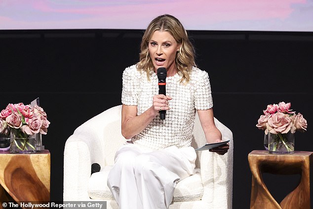 As the event got underway, former Modern Family star Julie Bowen took the stage wearing a glittering all-white outfit