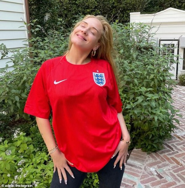 Adele also supported England during the 2020 European Championship