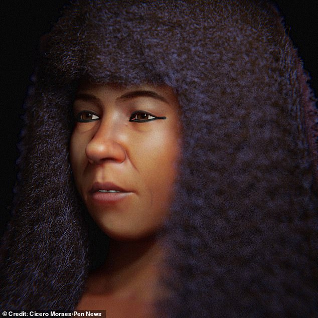 Her true face has been revealed more than 1,500 years after her death, revealing her 'fine' features as they were during her lifetime