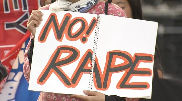 People on Okinawa protest alleged sexual abuse involving US troops stationed on the island