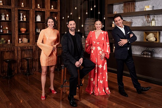 Andy was joined on the 2024 panel by MasterChef season one runner-up Poh Ling Yeow, food writer Sofia Levin and French chef Jean-Christophe Novelli (all pictured)