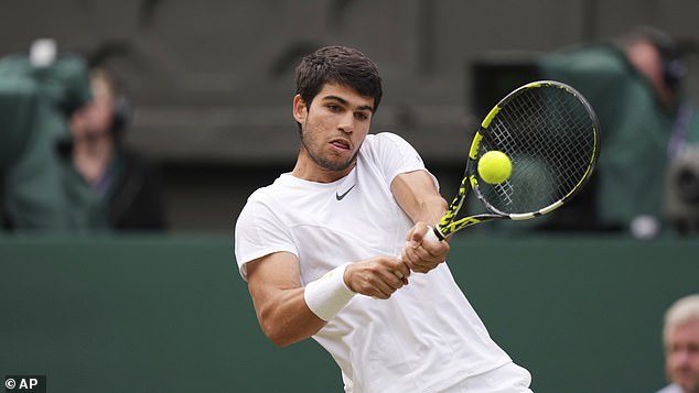 Carlos Alcaraz will be in action on Centre Court in the other semi-finals and is expected to face Daniil Medvedev