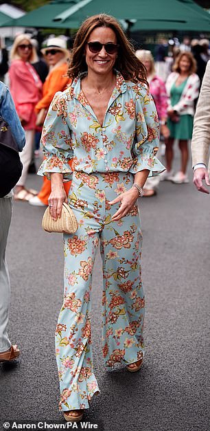 Radiant: Pippa had a big smile on her face as she attended the prestigious occasion in London today