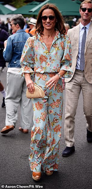 Radiant: Pippa had a big smile on her face as she attended the prestigious occasion in London today