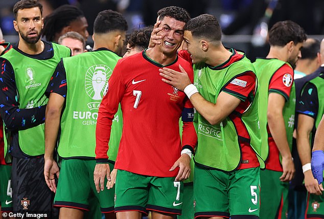 The much-needed breakthrough comes after Portugal lost to France on penalties, with Cristiano failing to score once