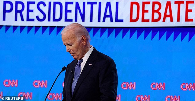 President Biden during the presidential debate in Atlanta on June 27. Some delegates described it as a 