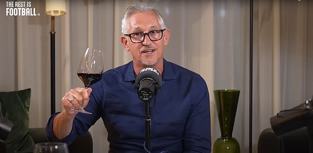 BBC staff reportedly felt 'embarrassed' over Lineker drinking red wine while recording episodes of his podcast