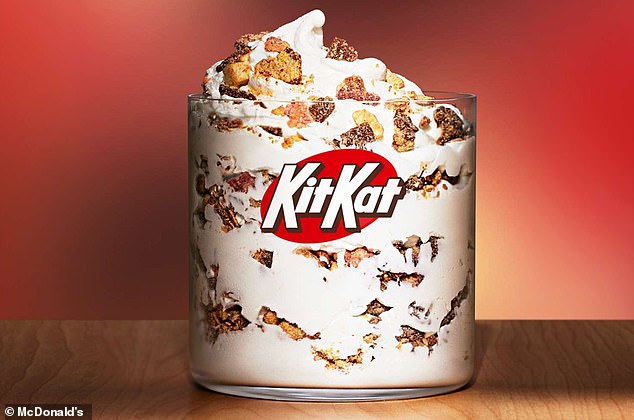 The old favorites are joined by a new item: the Kit Kat Banana Split McFlurry