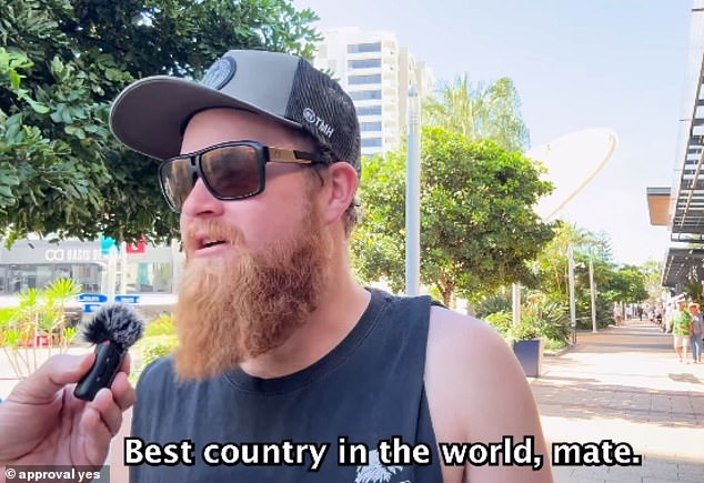 For some the answer was simple, with one man declaring Australia was the 'best country in the world, mate'