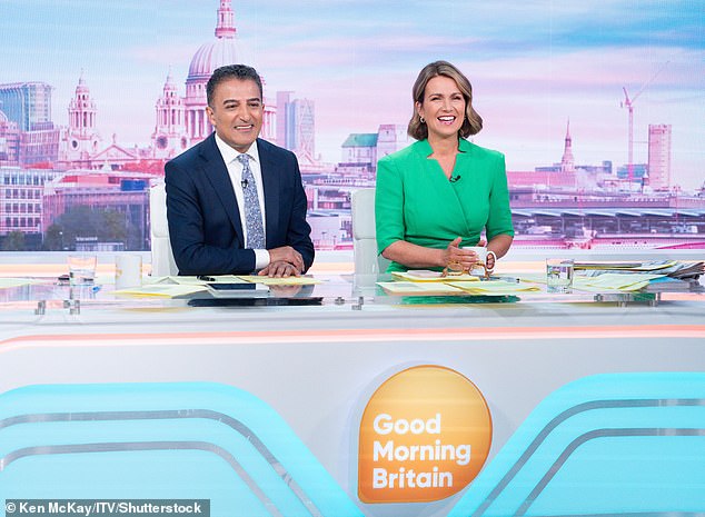 Susanna previously admitted she decided to quit alcohol altogether after doctors warned her her drinking was causing her skin problems (pictured with Adil Ray)