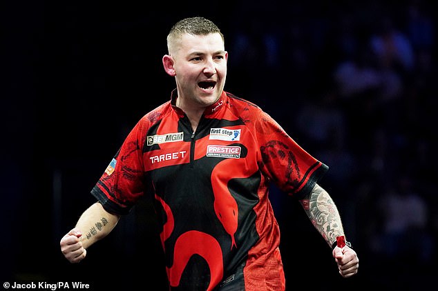 Reigning World Matchplay champion Nathan Aspinall (pictured) has admitted players want to take 17-year-old phenom Littler 'down a notch or two' after his exciting first year in darts