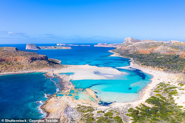 The lagoon at Balos is known in Crete for its pristine white sand and exotic turquoise waters and is home to rare animals and plants that have a protected status