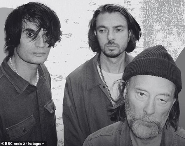 The 52-year-old musician (left) toured as part of The Smile with fellow Radiohead singer Thom Yorke (right) and Sons of Kemet drummer Tom Skinner (center).