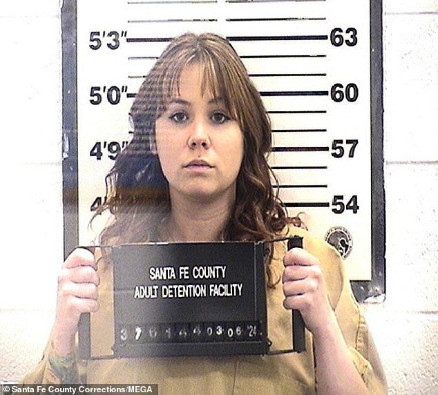 The film's set gunmaker, Hannah Gutierrez-Reed, poses for an arrest photo after being convicted of involuntary manslaughter