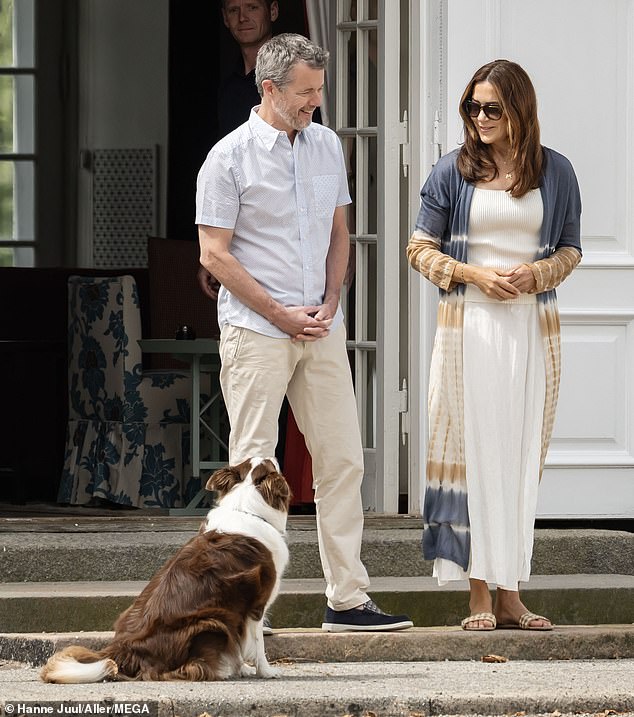 Grace stole the show today when she stepped out with Mary and Frederik to watch the changing of the guard