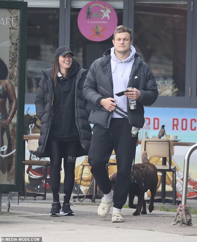 The 33-year-old Channel Nine reporter and the 29-year-old Canterbury Bulldogs forward were pictured as they headed out for brunch in Sydney's eastern suburbs on Saturday morning