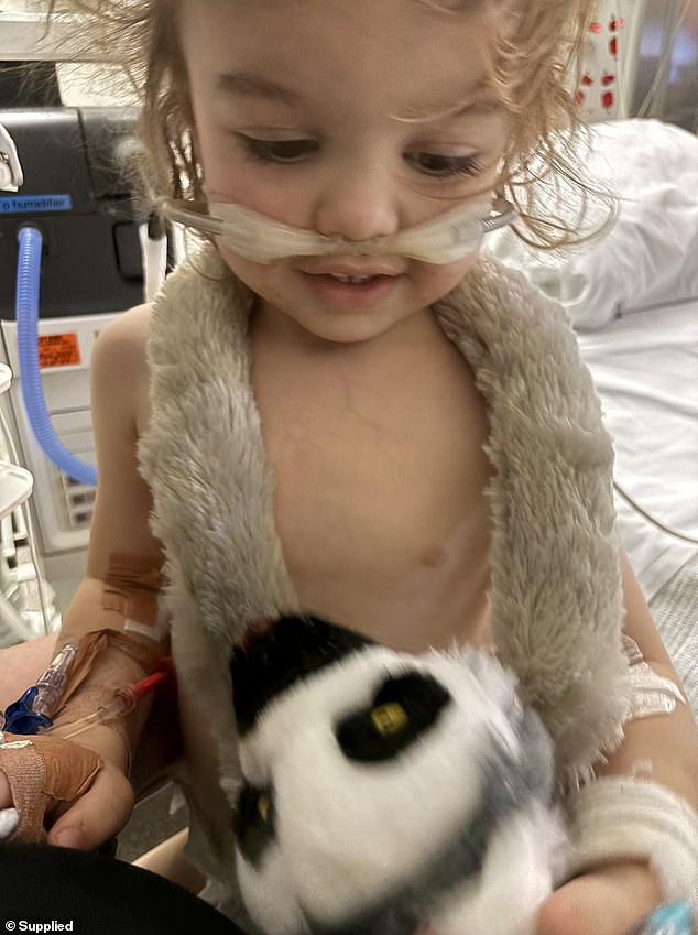 Oliver (pictured) has a long treatment road ahead of him and his father said doctors have told him the first six months of treatment will be intense.