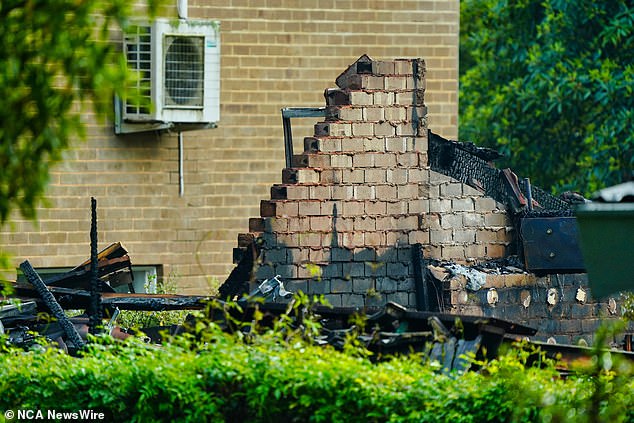 The house in Melbourne's east has been destroyed by the fire (photo)