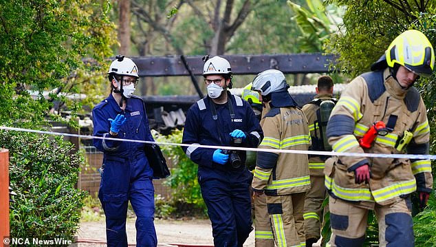 Arson detectives were on site Saturday afternoon