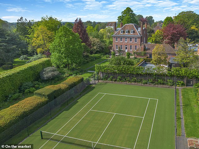 Get active: The Old Rectory in Kent has a tennis court, gym and swimming pool