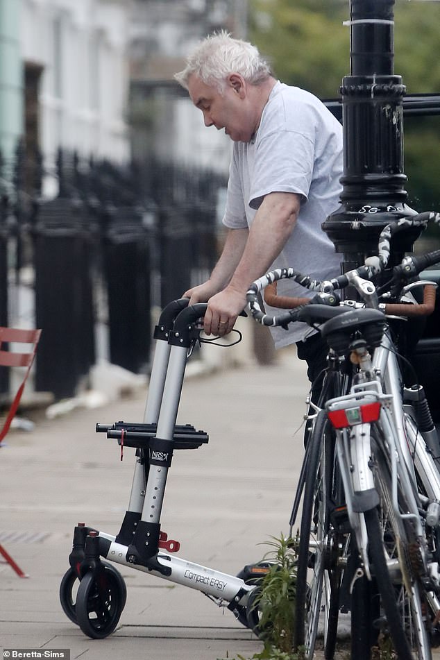 'He doesn't want to do interviews but is keeping a low profile. He is doing his job at GB News and is undergoing physiotherapy to improve his mobility.'