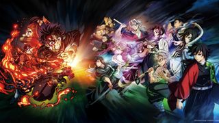 The main cast of Demon Slayer season 4 is shown alongside Tanjiro