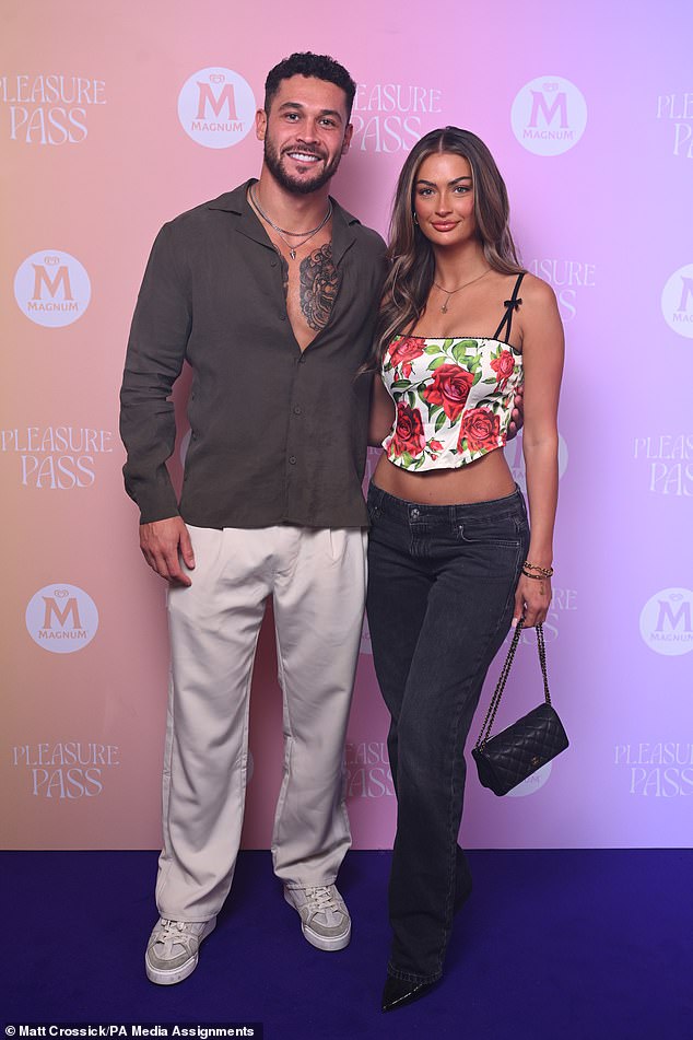 Love Island's Callum Jones and his latest romantic interest Myna Amor appeared for the surprise performance