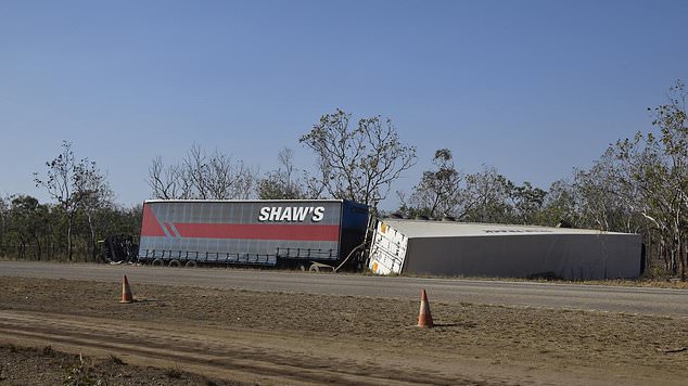 The crash was the deadliest the Northern Territory had seen in 16 years (the truck is pictured)