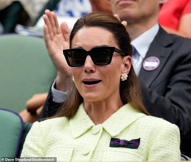 She watched the action from the Royal Box during last year's women's singles final on July 15