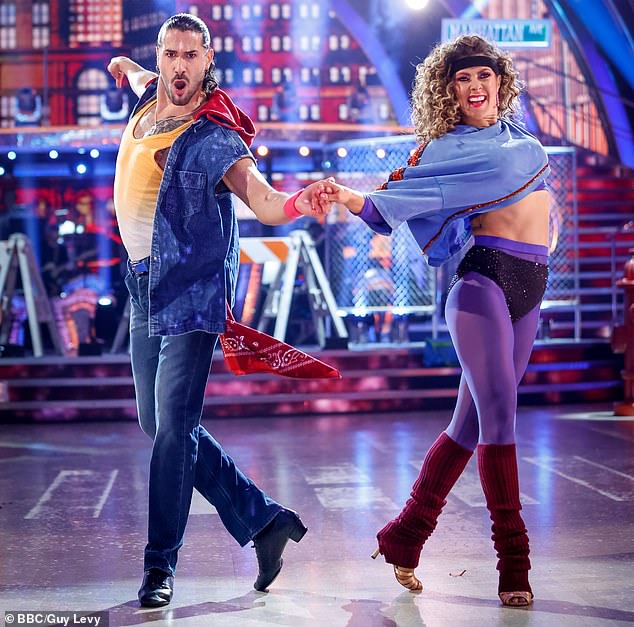 Di Prima (left) reached the quarter-finals of the dance show in 2022 with actor Kym Marsh (right)