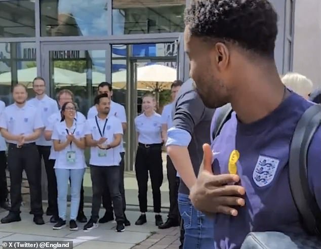 Guehi thanked the hotel staff after they treated him to a friendly rhyme of 'Happy Birthday to You'