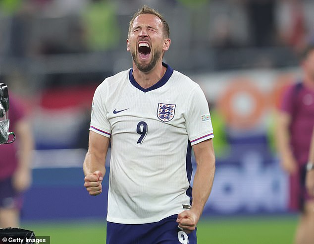 Famous faces including Maureen Lipman, Patrick Stewart and John Cleese expressed their support for Gareth Southgate's England team this weekend (pictured Harry Kane)