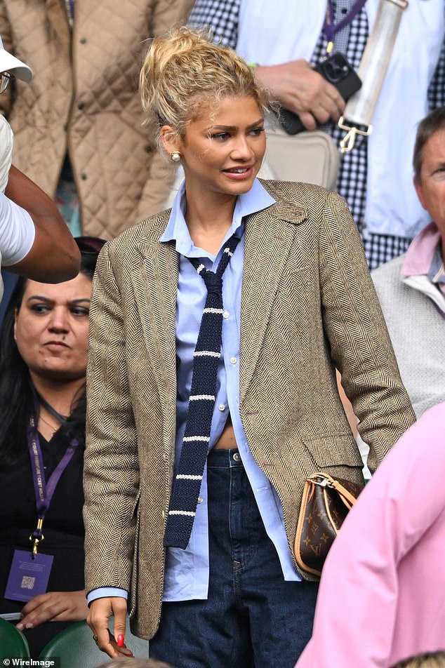 Zendaya was spotted at the Wimbledon Tennis Championships on Saturday, where she watched the women's final