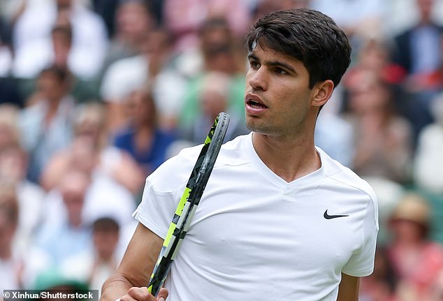 Reigning champion Alcaraz defeated Daniil Medvedev 6-7 6-3 6-4 6-4 in his semi-final on Friday