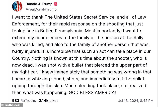 1720919047 941 Trump says he was shot in the right ear in