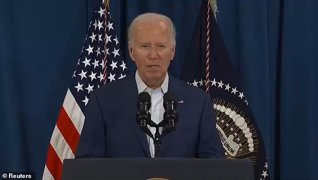 President Joe Biden speaks about the shooting at a Donald Trump campaign rally