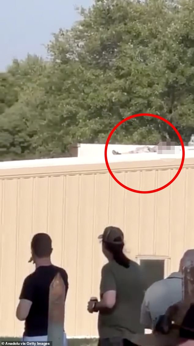 A screenshot of a video shows the shooter was killed by the Secret Service, an agency source said, CNN said, on July 13, 2024, in Butler, Pennsylvania, United States. A person present was also killed